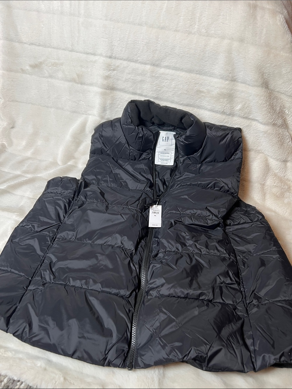 GAP womens Black Quilted Puffer Jacket